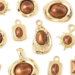12Pcs 6 Styles Alloy Resin Pendants&nbsp;FIND-FS0004-05