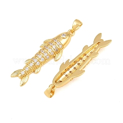Brass Micro Pave Cubic Zirconia Pendants&nbsp;CU-CBAB3AD-10G