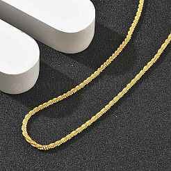 Brass Sterling Silver Chains Necklaces for Women&nbsp;NJEW-D302-25G