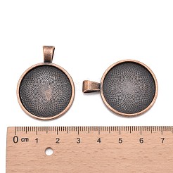Tibetan Style Alloy Pendant Cabochon Settings&nbsp;TIBE-R295-055R-FF