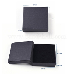 Kraft Cotton Filled Cardboard Paper Jewelry Set Boxes&nbsp;CBOX-G015-05