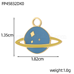 304 Stainless Steel Enamel Pendants&nbsp;STAS-OY013-68G