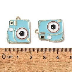 Rack Plating Alloy Enamel Pendants&nbsp;PALLOY-F308-10G-03