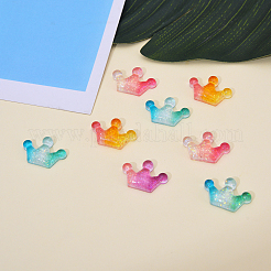 40Pcs 4 Colors Transparent Resin Cabochons&nbsp;RESI-CJ0001-151