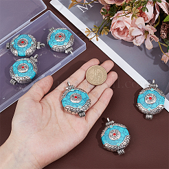 6Pcs Ethnic Style Zinc Alloy with Resin Connector Charms&nbsp;FIND-PH0028-05C