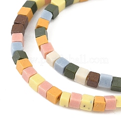 Handmade Porcelain Imitation Lava Rock Beads Strands&nbsp;PORC-A029-04