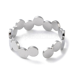 Non-Tarnish 304 Stainless Steel Open Cuff Rings&nbsp;RJEW-H219-02P