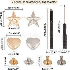 Alloy Decoration Screwback Stud Rivets and Tool&nbsp;FIND-CA0002-67