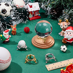 4Pcs 2 Colors Alloy Crystal Ball Holder&nbsp;AJEW-AR0005-39