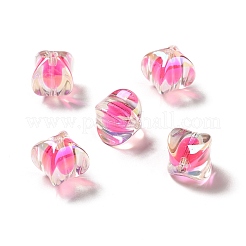 Two Tone UV Plating Rainbow Iridescent Acrylic Beads&nbsp;TACR-D010-04