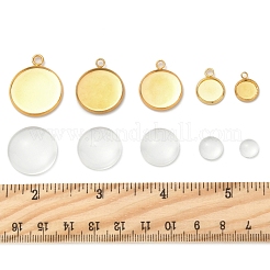 DIY Blank Dome 304 Stainless Steel Pendant Making Kits&nbsp;DIY-FS0008-36