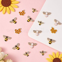 24Pcs 4 Style Alloy Enamel Pendants&nbsp;FIND-SZ0002-30