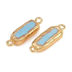 Electroplated Dyed Natural Howlite Links Connector Charms&nbsp;KK-K362-14G
