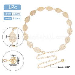 1pc Leaf Flower Alloy Chain Belts&nbsp;AJEW-HS0001-07
