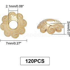 8-Petal 304 Stainless Steel Flower Bead Caps&nbsp;STAS-UN0007-39G