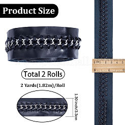 2 Yards Flat PU Imitation Leather Cords&nbsp;OCOR-CL0001-08B