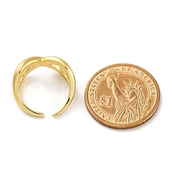 Rack Plating Brass Cuff Finger Rings for Women&nbsp;RJEW-M028-19G