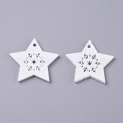 Natural Poplar Wood Pendants&nbsp;WOOD-D010-11B