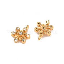 925 Silver Pave Clear Cubic Zirconia Snowflake Charms&nbsp;STER-O006-03G