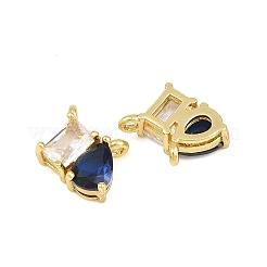 Brass Pave Cubic Zirconia Charms&nbsp;CU-CBA6A75-03G-02