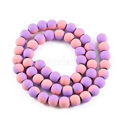 Spray Painted Non-magnetic Synthetic Hematite Beads Strands&nbsp;G-N337-01A