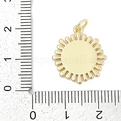Sun with 11:11 Brass Enamel Pendants&nbsp;KK-G522-38G-01