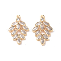Brass Micro Pave Cubic Zirconia Pendants&nbsp;KK-I702-09G