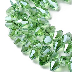 Transparent Electroplate Glass Beads Strands&nbsp;GLAA-K064-06A-HR03