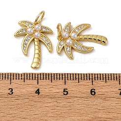 Brass Micro Pave Cubic Zirconia Pendants&nbsp;KK-P308-65G