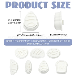 7 Pcs 7 Styles Toast Biscuit Polymer Clay Cutters Kit&nbsp;ST-CJ0043-096