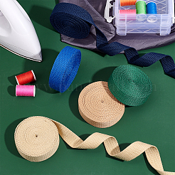 5 Rolls 5 Colors Flat Polyester Cord/Band&nbsp;OCOR-PH0001-76