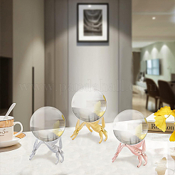 3Pcs 3 Colors Butterfly Crystal Ball Display Stand Alloy Metal Base&nbsp;ODIS-BC0001-11