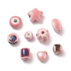 20Pcs 10 Styles Pearlized Handmade Porcelain Beads&nbsp;PORC-FP0001-08