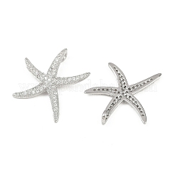 Brass Micro Pave Clear Cubic Zirconia Pendants&nbsp;KK-G535-02A-P