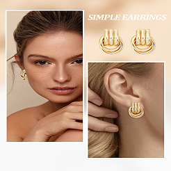 1 Pair Brass Stud Earrings&nbsp;EJEW-LP0001-69