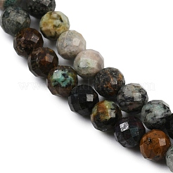 Natural African Turquoise(Jasper) Beads Strands&nbsp;G-G281-B01-6mm