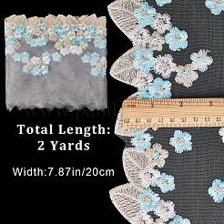 Polyester Lace Ribbon&nbsp;OCOR-WH0047-97B