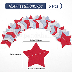 5Pcs Star Paper Flag Banners&nbsp;DIY-SP0003-82C