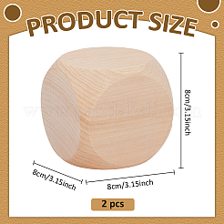Schima Wood Blank Dice&nbsp;WOOD-WH0124-154D