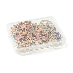 24Pcs 6 Styles Alloy Enamel Pendants&nbsp;FIND-FS0002-67
