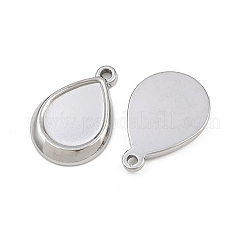 304 Stainless Steel Pendant Cabochon Settings&nbsp;STAS-L303-31P