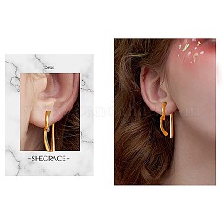 Brass Heart Dangle Stud Earrings with 925 Sterling Silver Pins for Women&nbsp;JE1091A