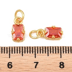 Brass Pave Cubic Zirconia Charms&nbsp;KK-K340-50G