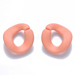 Opaque Spray Painted Acrylic Linking Rings&nbsp;OACR-S036-004B-I