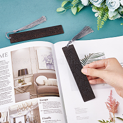 2Pcs 2 Style Blackwood Bookmarks&nbsp;AJEW-PH0001-76-WH