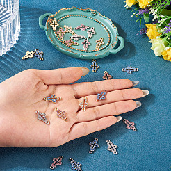 24Pcs 6 Colors Alloy Rhinestone Connector Charms&nbsp;FIND-TA0008-75
