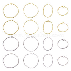 Alloy Open Back Bezel Pendants&nbsp;PALLOY-PJ0001-11