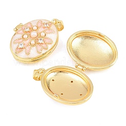 Brass Locket Pendants&nbsp;KK-D232-08G-01