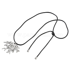 Summer Beach 304 Stainless Steel Coral Shape Pendant Adjustable Black Waxed Cord Necklaces for Women&nbsp;SA-CBAFEB5-04P