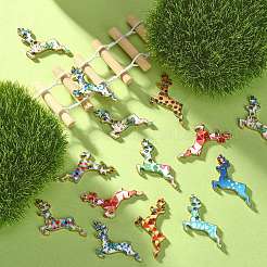45Pcs 9 Colors Alloy Enamel Pendants&nbsp;ENAM-CJ0002-42
